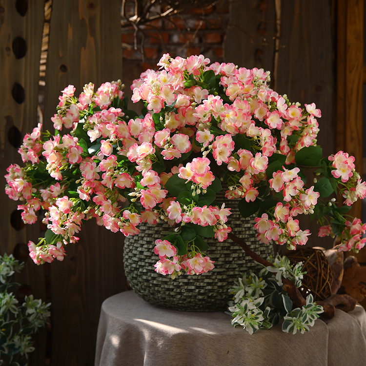 Single small Jasmine artificial flower artificial flower living room dining table coffee table pastoral floral flower arrangement