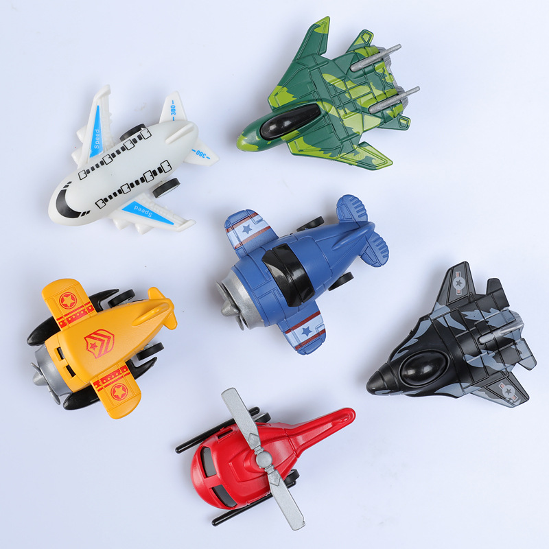 Amazon new toy small aircraft aircraft aircraft helicopter mini toy pull back Cartoon Q version aircraft