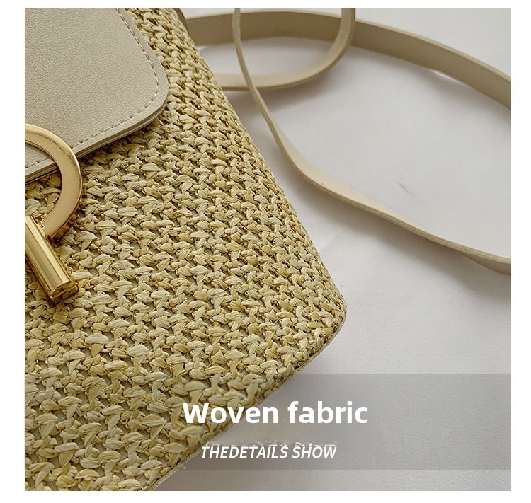 Modische Damenhandtasche aus gewebter Beuteltasche_voghion.com