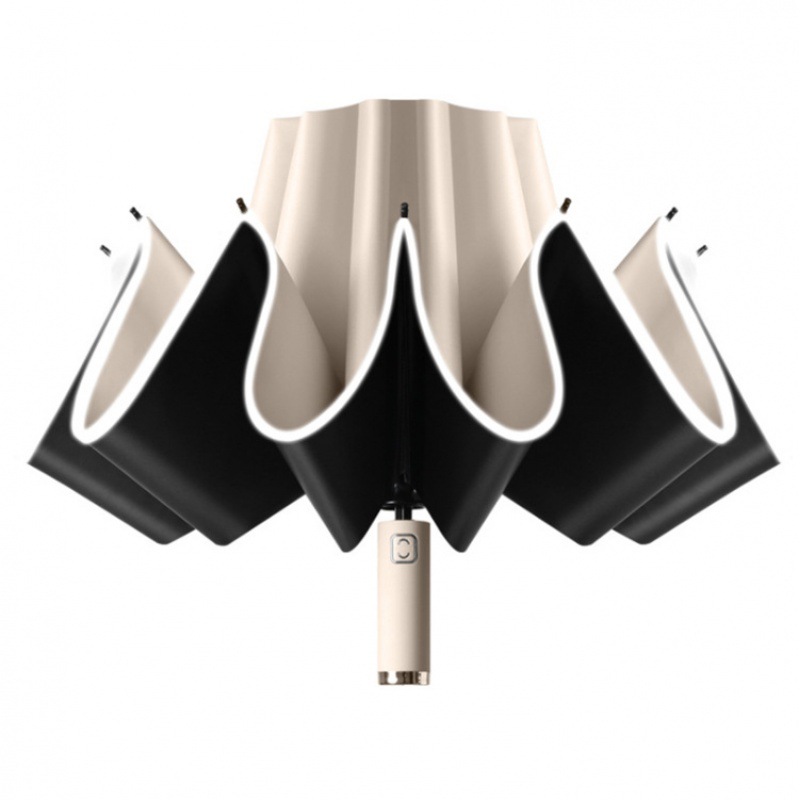 Fully Automatic Folding Reverse Umbrella for Men and Women Sunny and Rainy Double-Person Large Sunscreen Sun Umbrella UV Protection