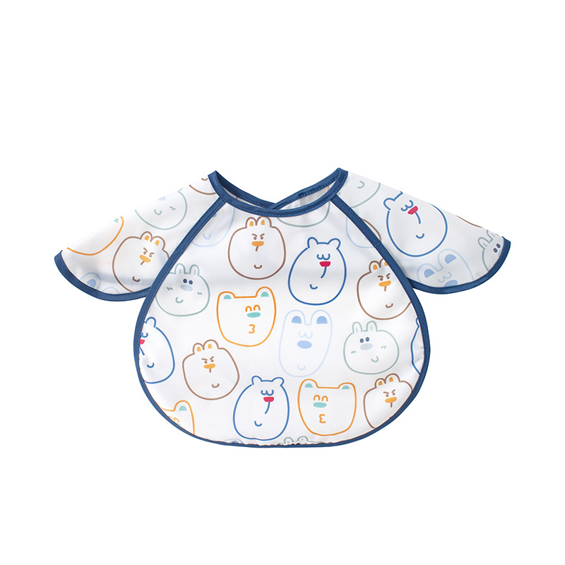 Lovely Amoy New Overalls Angel Wings Baby Bib Dirty Shoulder Slippery Pocket Waterproof Apron Anti-Dressing Outer Wear