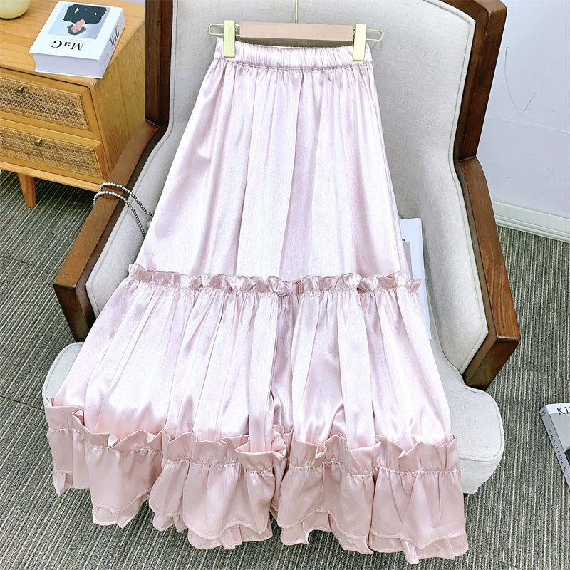 In stock Princess Cynthia French court style jacquard Fishbone corset ruffled satin skirt Autumn New