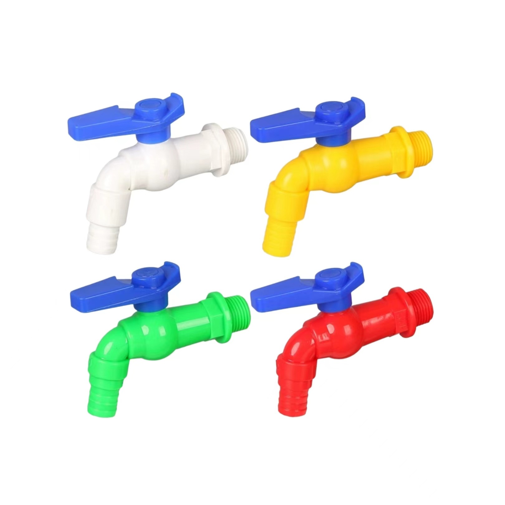 Wholesale color plastic faucet ball heart large flow fast open faucet washing machine faucet foreign trade faucet