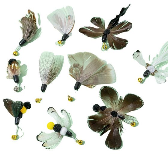 New cat stick simulation insect replacement head small flying insect cat stick pet supplies cat toy manufacturers wholesale