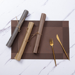 pvc placemat double frame diagonal frame Japanese European style table mat waterproof non-slip insulation mat plate mat coaster student mat