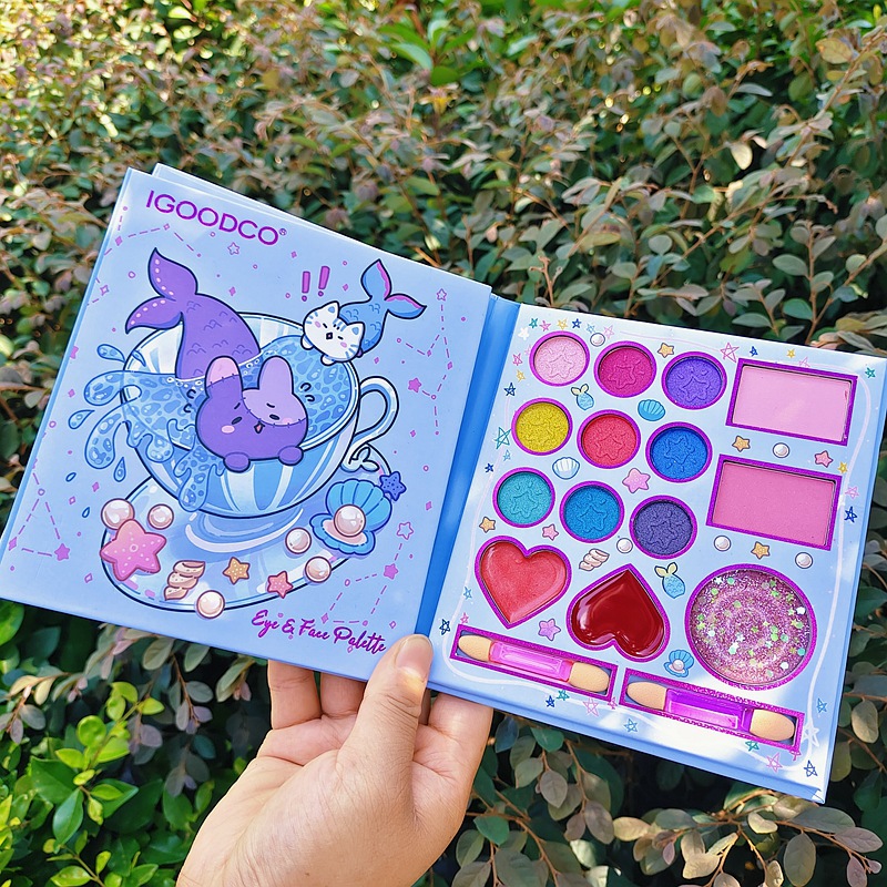 Cross-border foreign trade new 14-color eye shadow plate Pearl matte glitter sequins makeup plate stage makeup COS color palette