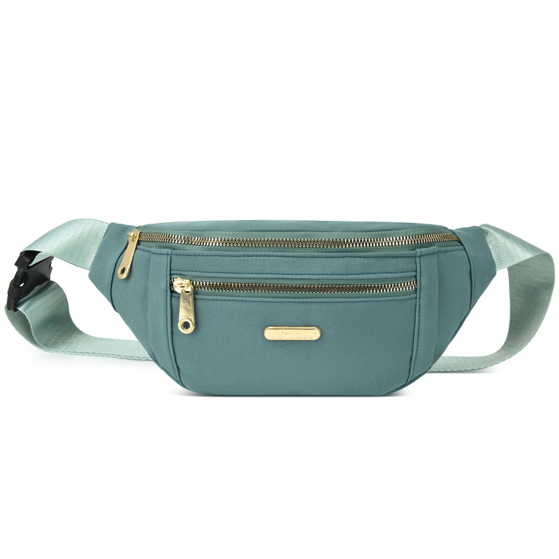 Waist Bag Wholesale Large Capacity Korean Style ins Waist Bag Women's Fashion Double Zipper Crossbody Mobile Phone Waist Bag Women's Chest Bag