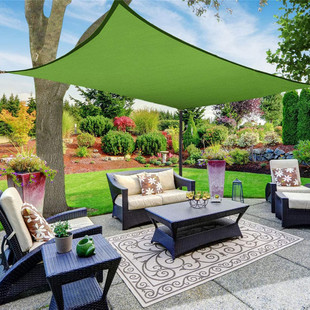 Suitable for outdoor terrace garden UV-proof four-corner sun shade sail sun shade cloth swimming pool sun protection sail Garden Triangle sail