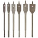 Three-pointed woodworking flat drill 10-25mm woodworking hole opener 6PCs suit hexagonal handle titanium-plated wood drilling bit