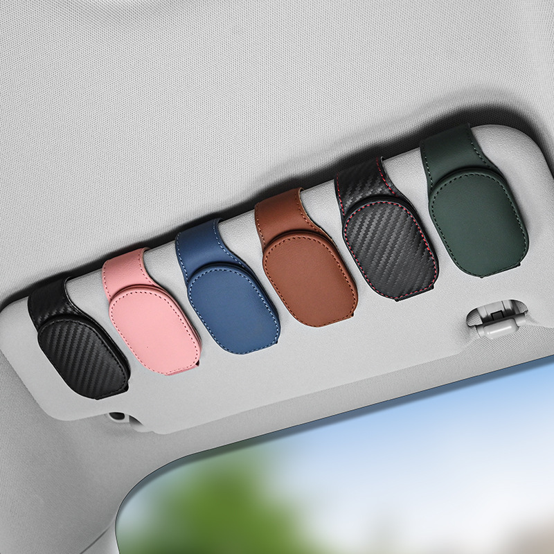 Car sun visor glasses clip multifunctional card holder storage car sunglasses storage car creative bill holder
