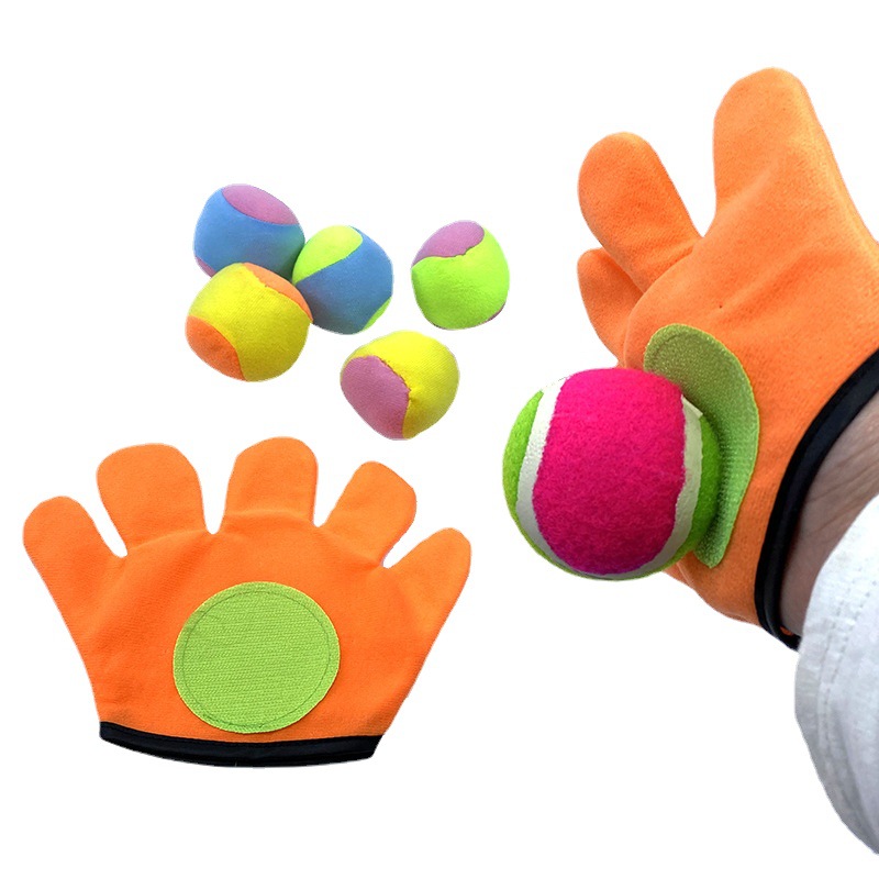 Sticky gloves to catch the ball parent-child interactive toys to catch the ball to throw the ball outdoor leisure docking sticky target ball throwing glove ball