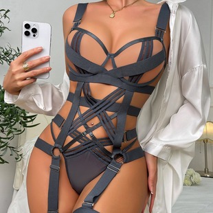 European and American Women's Complicated Design Bundled PLAY Sexy Underwear Fun suit 23405