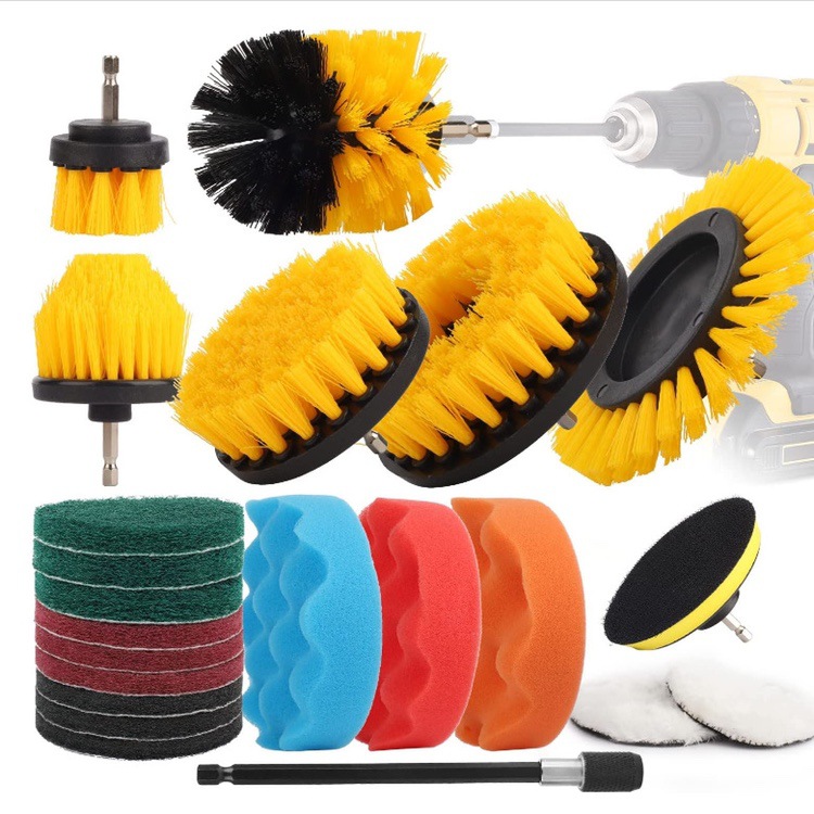 Cross-border Amazon AliExpress temu brush electric drill cleaning brush head electric disc brush cleaning dust removal brush suit