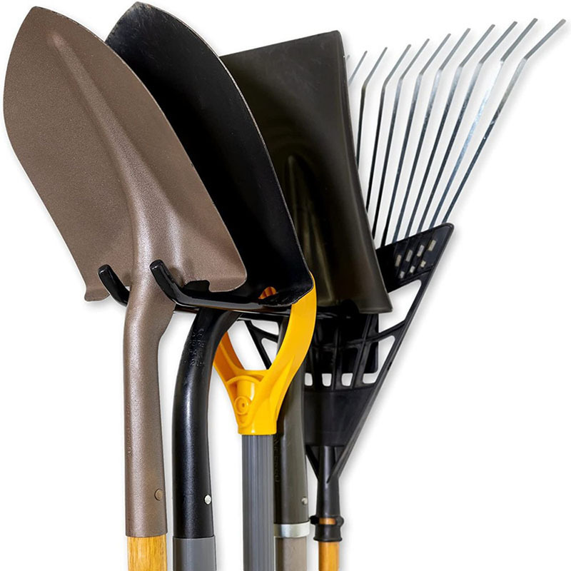 American Style Iron Garden Tools Display Wall Mounted Storage Rack Wall Shovel Rake Broom Hose Spade Storage Rack