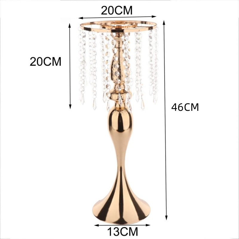 メッキ金属フラワースタンド屋外結婚式のダイニングテーブルセンターピース装飾造花花瓶飾り花装置|undefined