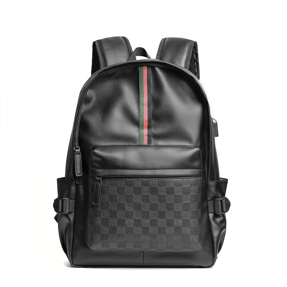 Spot wholesale New Korean men's backpack fashion style leather schoolbag men's bag factory direct sales