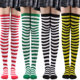 Cross Border Striped Socks Thigh Socks Women Japanese and Korean Style Stockings Over the Knee Halloween cosplay Performance Zebra Stockings