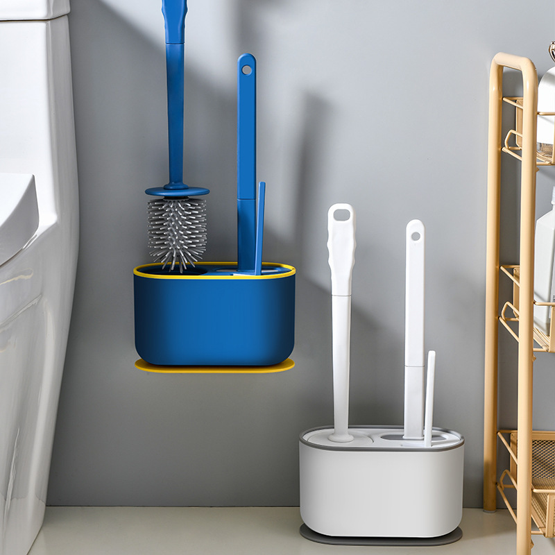 三合一の長い柄の便器のブラシセットは死角がありません。|undefined