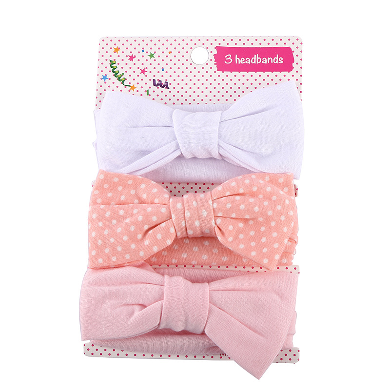 European and American hair band printing 3 sets bow hair band elastic ins wash face wash bow headband women Wholesale
