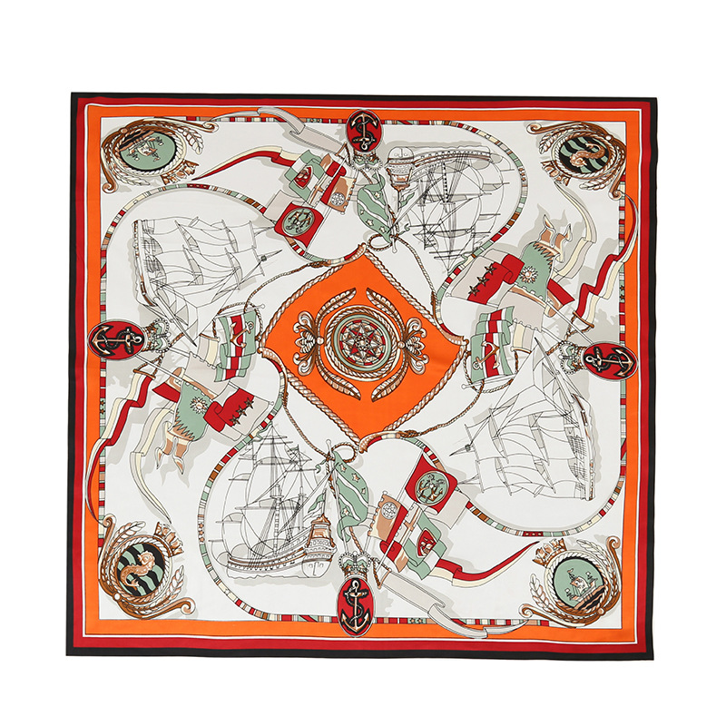 2023 New Long Scarf Wholesale Scarf Head Scarf Women's Printed Village Autumn Decorative Scarf 90 Square Scarf