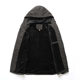2023winter New plus size fleece-lined hooded jacket outdoor casual men's jacket jacket jacket
