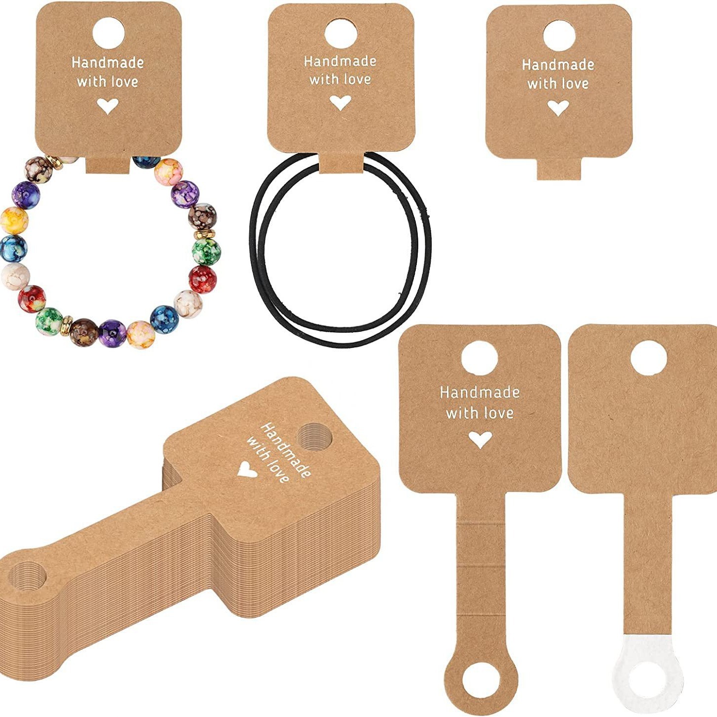 Amazon Hot Selling Hair Ring First Jewelry Folding Card Jewelry Packaging Folding Card Display Card Bracelet Ring Paper Card