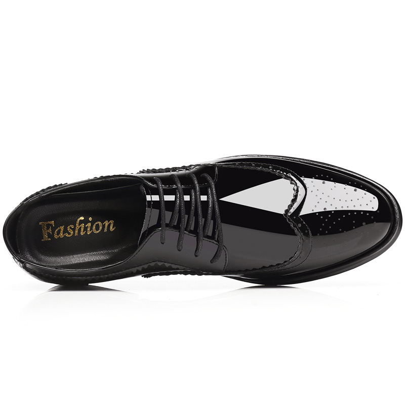 Spring New Bullock Carved Leather Shoes Patent Leather Gloss British Large Size Leather Shoes Studio Model Shoes for Groom Shoes_voghion.com