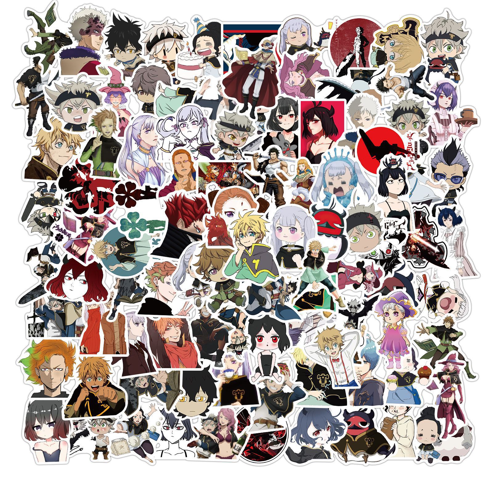 100 Black Clover cartoon stickers luggage mobile phone computer stickers Black Clover anime