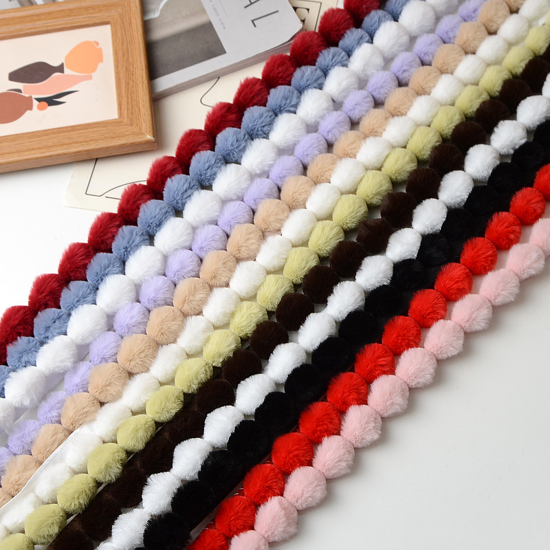 Artificial Top Rex Rabbit Top Gourd Ball Imitation Rex Rabbit Top Clothing Home Textile Curtain Lace Accessories