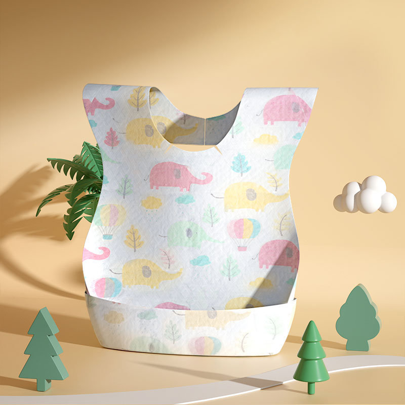 Factory direct supply Baby Disposable wash-free bibs waterproof anti-fouling baby eating bibs children's drooling