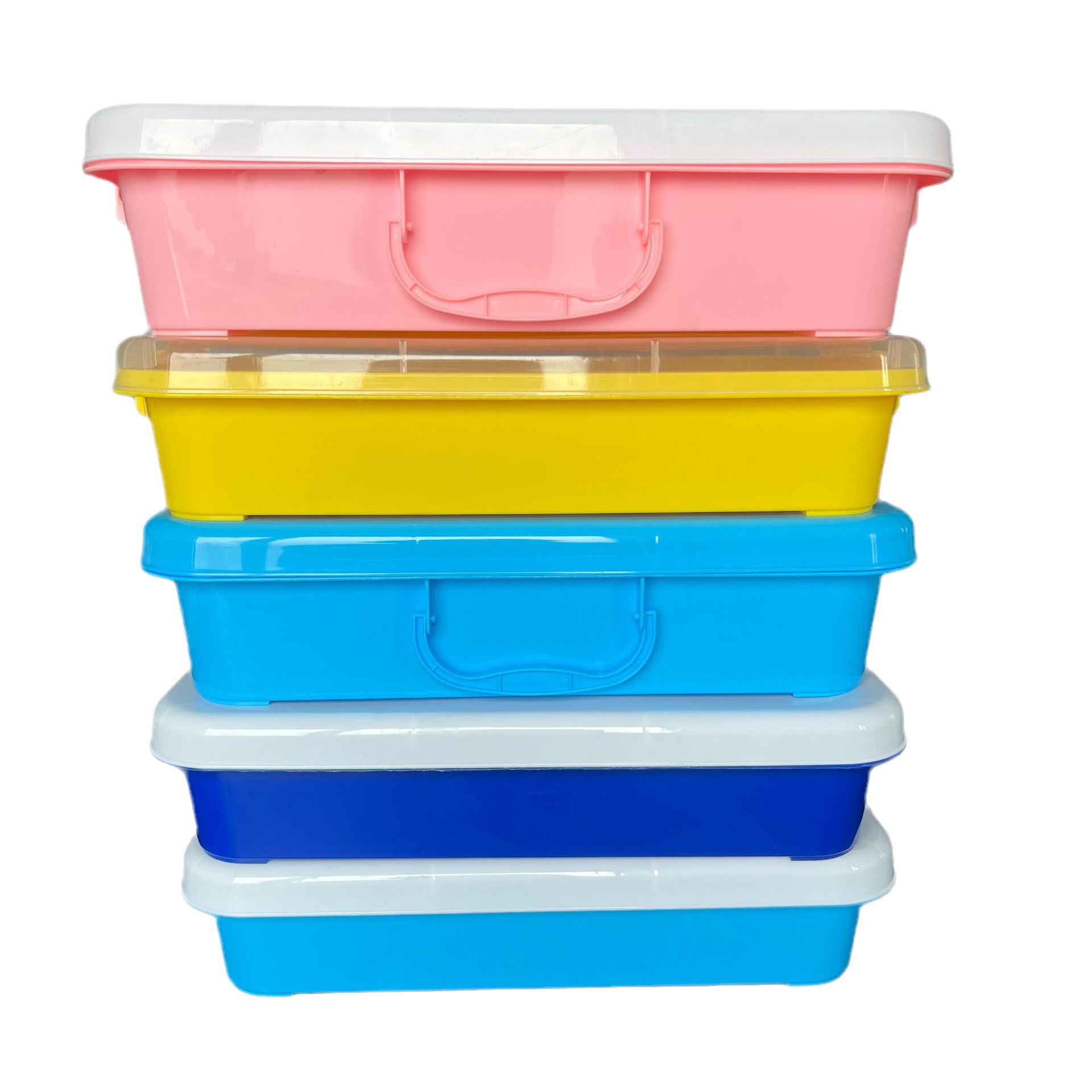 Wholesale plastic transparent space toy sand tray Plasticine storage box toy reel with lid Plasticine box