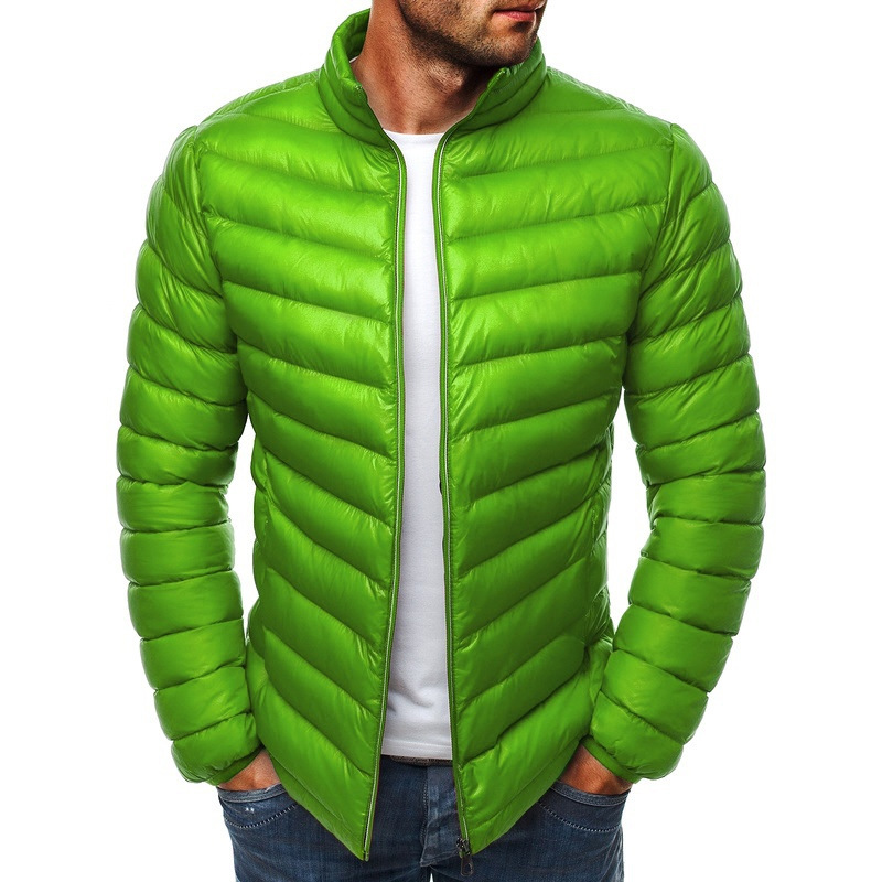 Europe and the United States autumn and winter new foreign trade cross-border solid color cotton-padded jacket coat simple atmosphere men's cotton-padded jacket factory direct supply