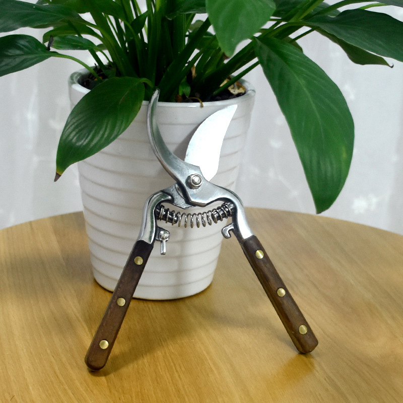 Fraxinus mandshurica wood handle pruning shears Floral Garden Fruit tree pruning branch pruning shears knife labor-saving household gardening tools