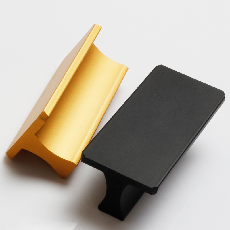 Light Luxury Aluminum Alloy Cabinet Bedside Table Handles Rectangular Simple Hardware Furniture Accessories Square Handles Drawer