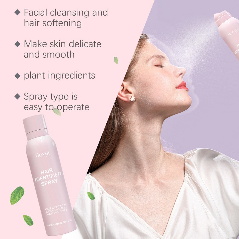 Hoygi Facial Hair Recognition Spray Gentle and Non-irritating Purifying Softening Hair Quickly Clean Hair Removal Spray