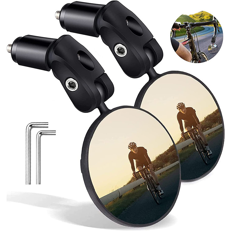Wholesale Bicycle Rearview Mirror Mountain Bike reflector road bike foldable convex mirror Bicycle Rearview mirror riding