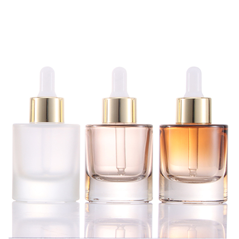 New glass essential oil bottle small empty bottle high-grade 30ml essence sub-packaging cosmetics foundation dropper sub-packaging bottle