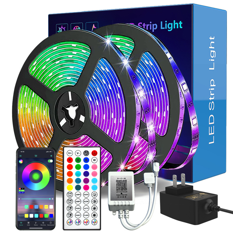Bluetooth led light strip self-adhesive 5050 colorful rgb atmosphere smart flexible low voltage 12V light bar suit