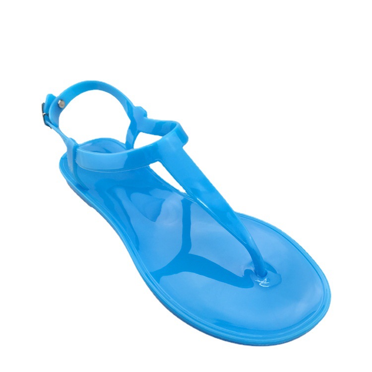 Summer simple women's crystal jelly fashion sandals pvc flat outdoor beach casual foreign trade crystal sandals