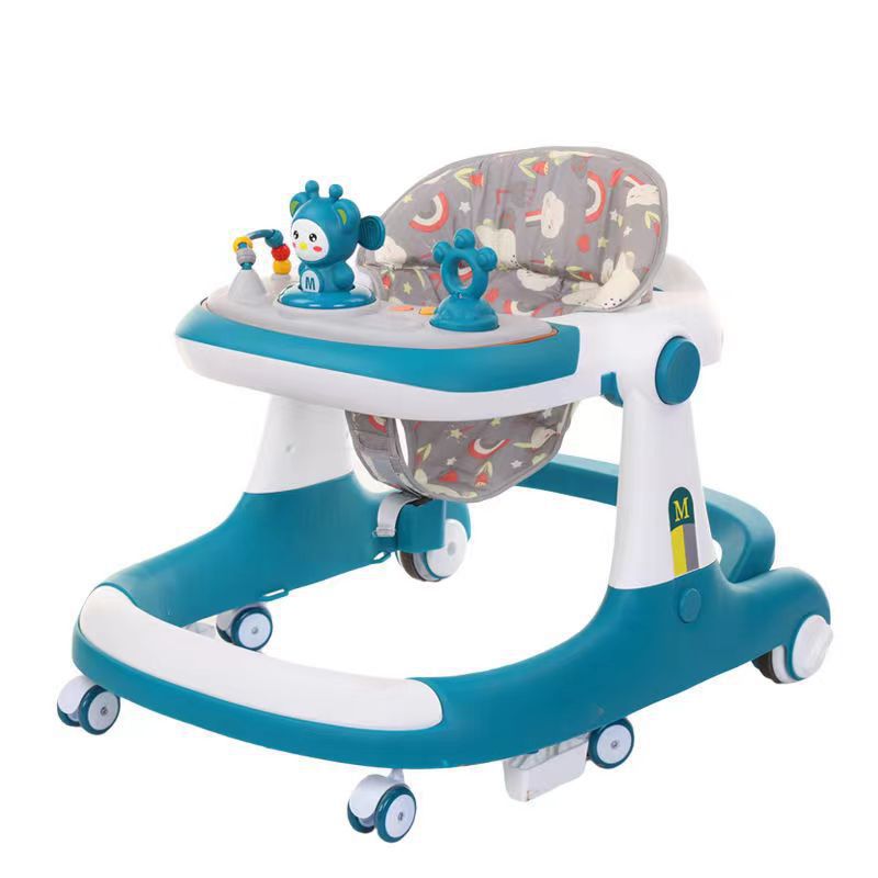 Baby walker anti-O leg multifunction anti-tip baby walker for boys and girls, walking and learning toy car for early education
