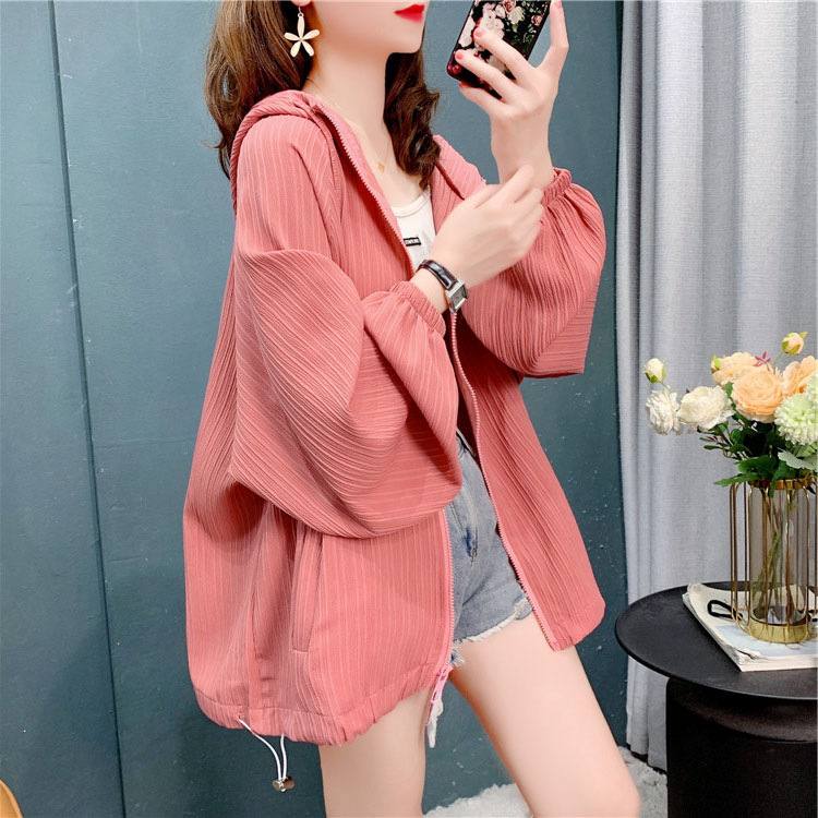 Anti-ultraviolet Breathable Thin Sunscreen Women's Coat Summer 2023 New Style Western Style All-match Simple Solid Color Top