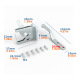 Small lock with rope silver galvanized short style