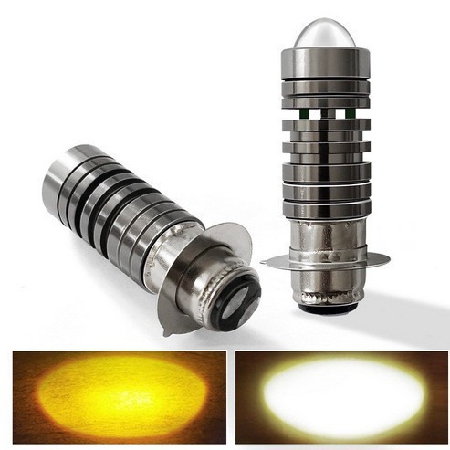 Hot sale two-color small steel gun H4/P15D/BA20D electric car motorcycle modified headlight LED fisheye lamp
