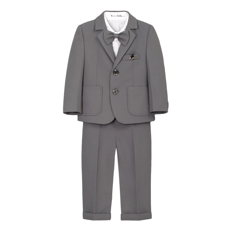 Children's dress handsome boy's British gentleman style suit suit children's small suit piano host performance costume