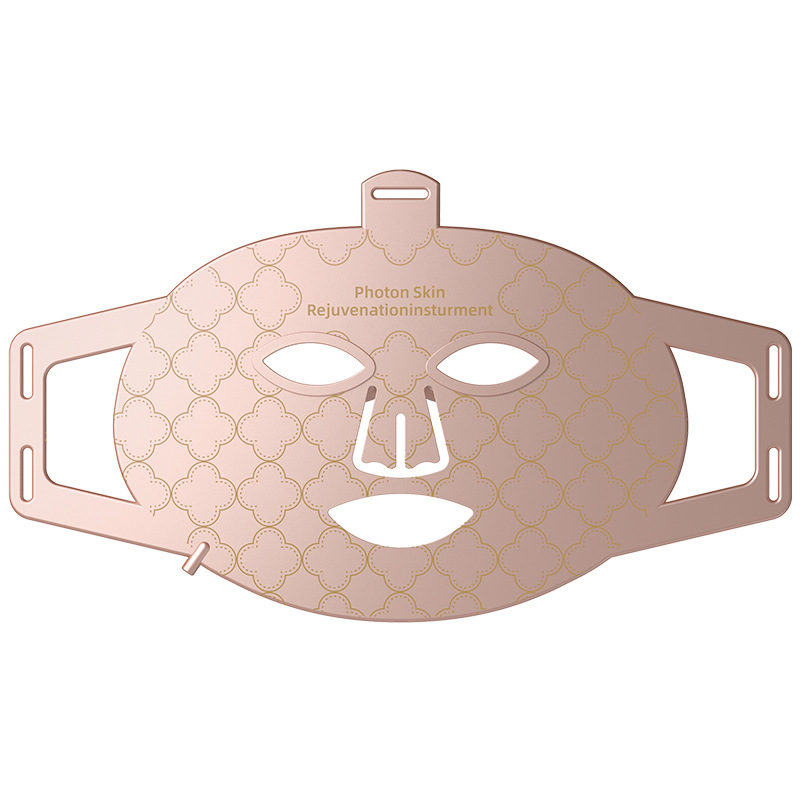 Lightweight mask beauty instrument photon skin rejuvenation instrument Red Blue yellow light mask beauty instrument household large row light silicone mask