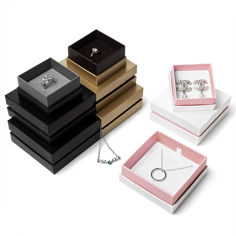 Jewelry box heaven and earth cover ring earrings necklace box bracelet jewelry packaging carton spot wholesale