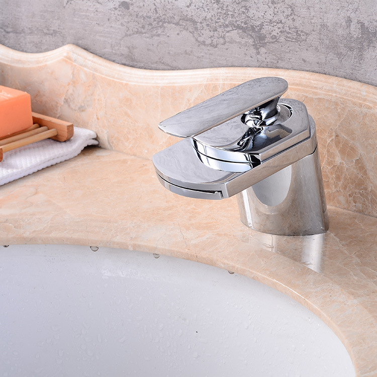 OEB Waterfall Faucet Toilet Basin Brushed Gold Electroplated Faucet Household Toilet Mixing Faucet Spot