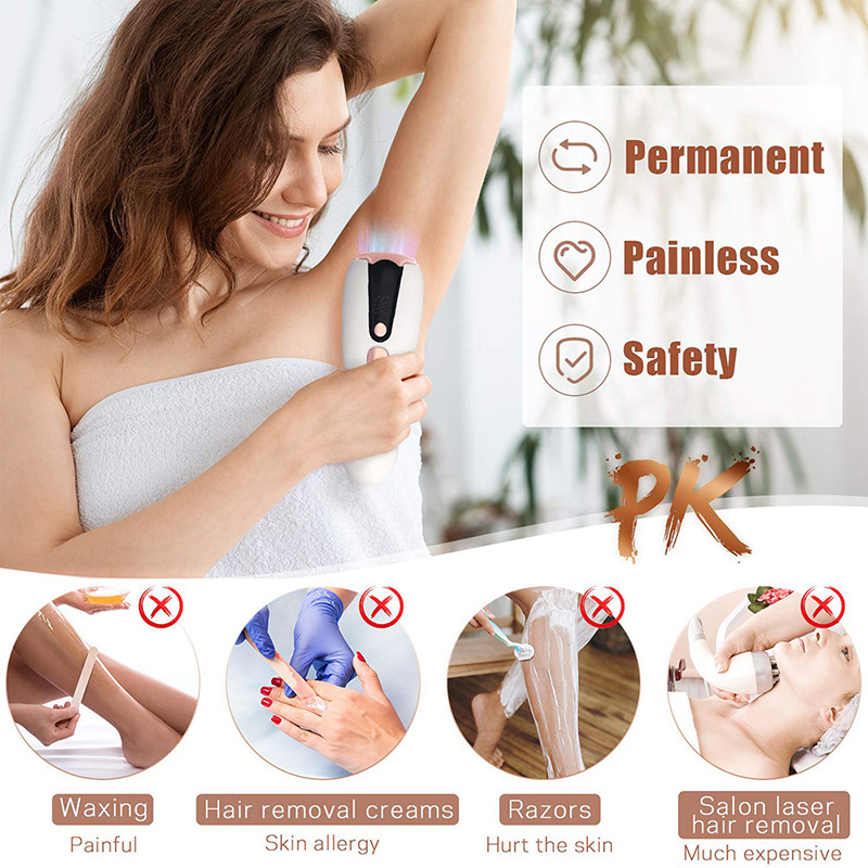 Cross-border Hot-selling Non-freezing Hair Removal Instrument IPL Hair Removal pulse portable beauty instrument full body Hair Removal
