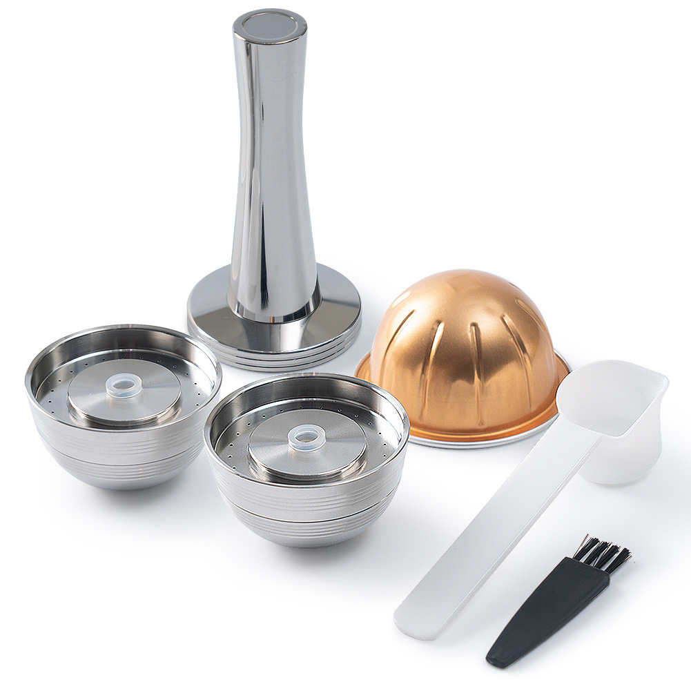 Stainless Steel Vertuo Next Reuse Fill Coffee Filter 80/150/230ml Coffee Capsule