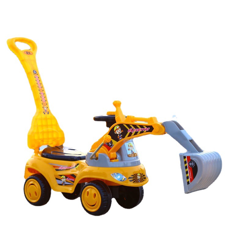 Children's Sideable Excavator Large Riding Excavator Sliding Twist Car Boy Toy Car Sliding Engineering Car